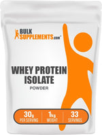 BulkSupplements.com Whey Protein Isolate Powder - Unflavored Whey Protein Powder, Nutritional Supplement - Gluten Free, 30g per Serving, 250g (8.8 oz) (Pack of 1) - Image 10