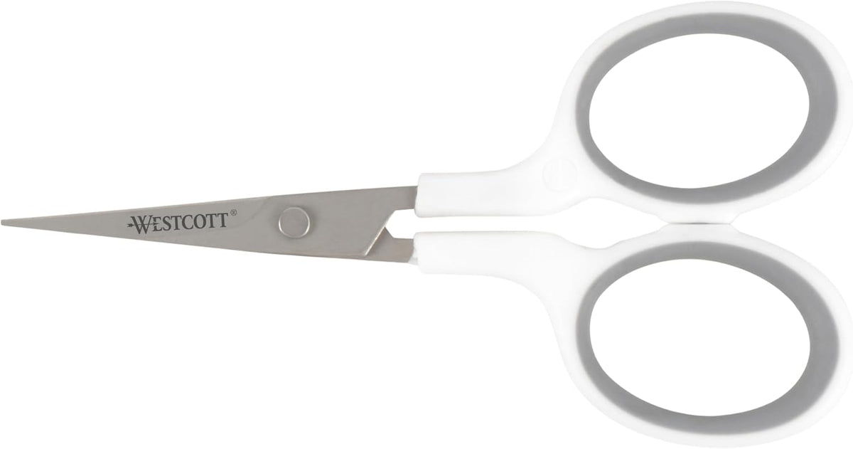 Full profile of Westcott heavy-duty craft snips ready for use