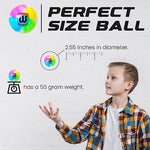 Fifty gram street hockey ball showing durable outer texture