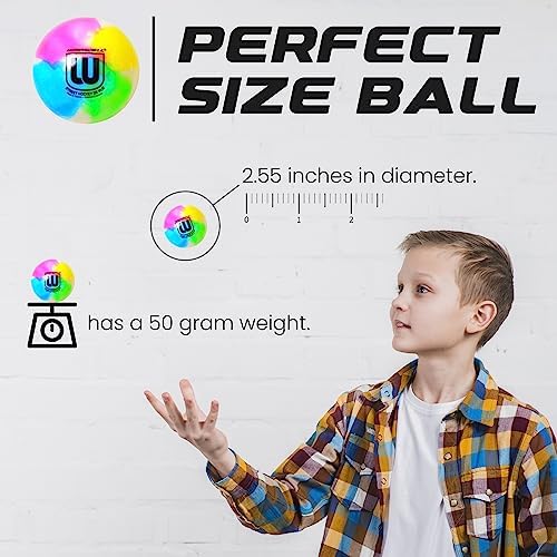 Fifty gram street hockey ball showing durable outer texture