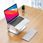 Besign detachable notebook riser side view showing six inch elevation
