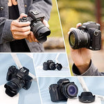 JJC lens hood shade installed on Canon EOS M series camera