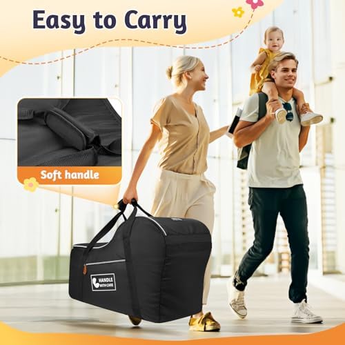 Inside view of Yorepek infant car seat protective storage bag