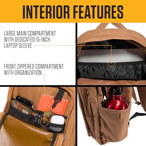 Carhartt durable travel backpack with 16 inch laptop sleeve illustration