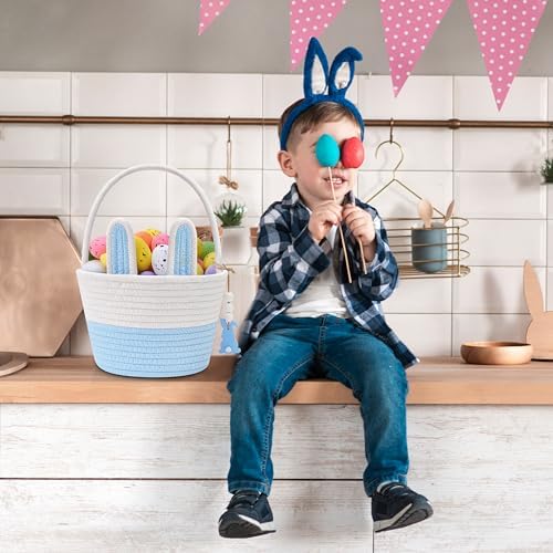OIASKET holiday gift basket for boys and girls emphasizing its compact child-friendly dimensions.