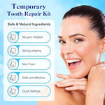 Dental repair kit contents including spatula and mixing pad