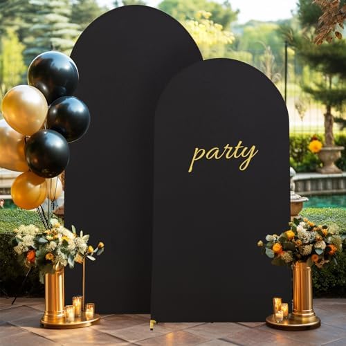 Two sided black elastic photo booth backdrop cover for banquets