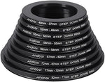 Black aluminum alloy filter adapter rings for professional camera gear