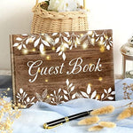 Close up of wood grain finish and white leaf pattern