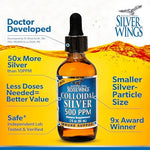 Gluten free and non GMO colloidal silver extra strength formulation in two fluid ounce packaging