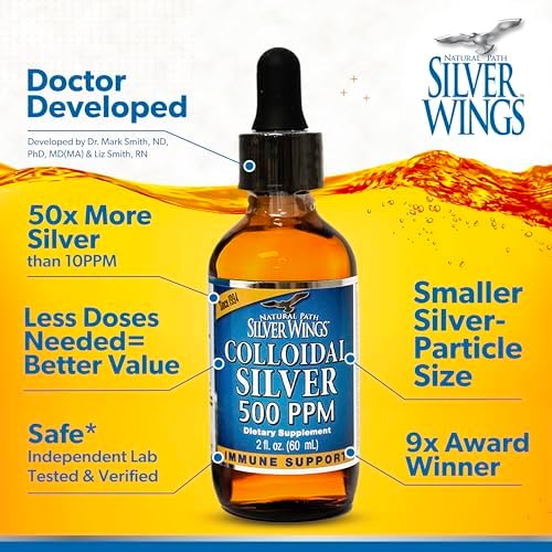 Gluten free and non GMO colloidal silver extra strength formulation in two fluid ounce packaging
