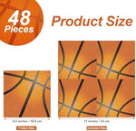 Close up of basketball pattern on disposable paper napkins