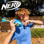 Nerf Vortex all weather outdoor football packaging showing authenticity details