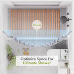 Detailed view of AmazerBath telescoping shower curtain rod joints