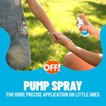 Off! DEET free insect repellent bottle on a neutral background
