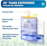 Instructional view of the hook and crystals inside the Dry & Dry dehumidifier.