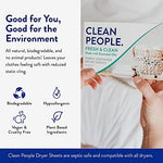 Clean People one hundred twenty count fabric softener sheets angled packaging shot