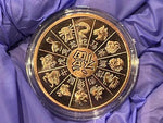 Generic Year of the Dragon 1 Ounce copper round showing Zodiac wheel