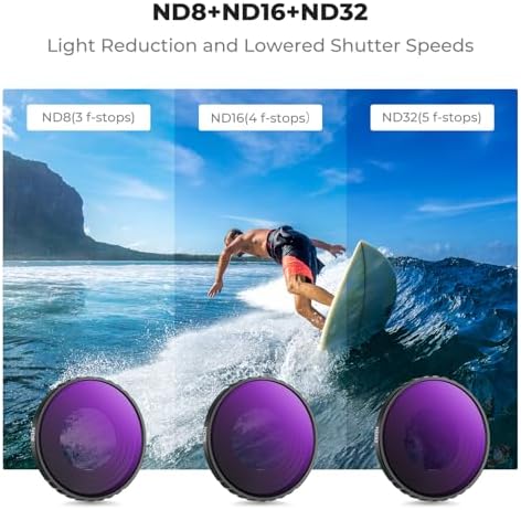 K&F Concept filter set including CPL ND8 ND16 ND32 filters