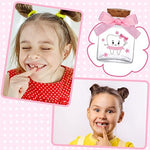 Detailed view of pink girl pattern on Eaasty baby memory glass jar