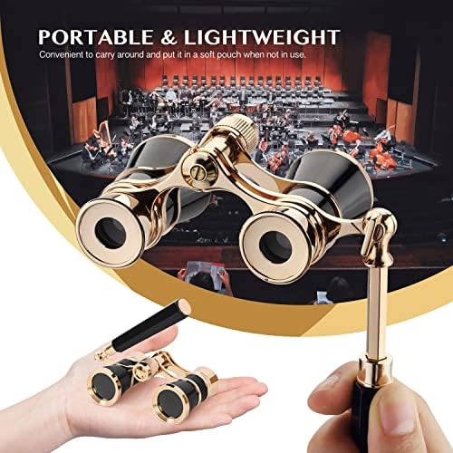 Aomekie mini compact theater glasses with central manual focus wheel adjustment