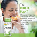 Solaray Aloe Vera inner gel dietary supplement bottle for stomach comfort