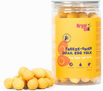 Nutrient rich quail egg yolk treats for pet skin and coat health