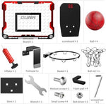 Foldable steel rim mechanism on Temi indoor basketball hoop