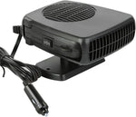 Showvigor 12V 150W car heater front view on a vehicle dashboard for windshield defrosting.