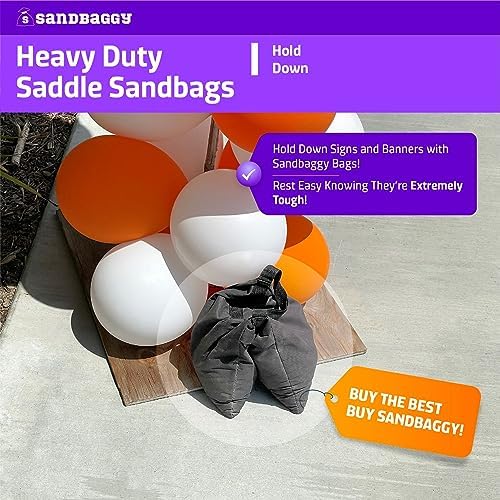 Two Sandbaggy sandbags secured on a professional light stand