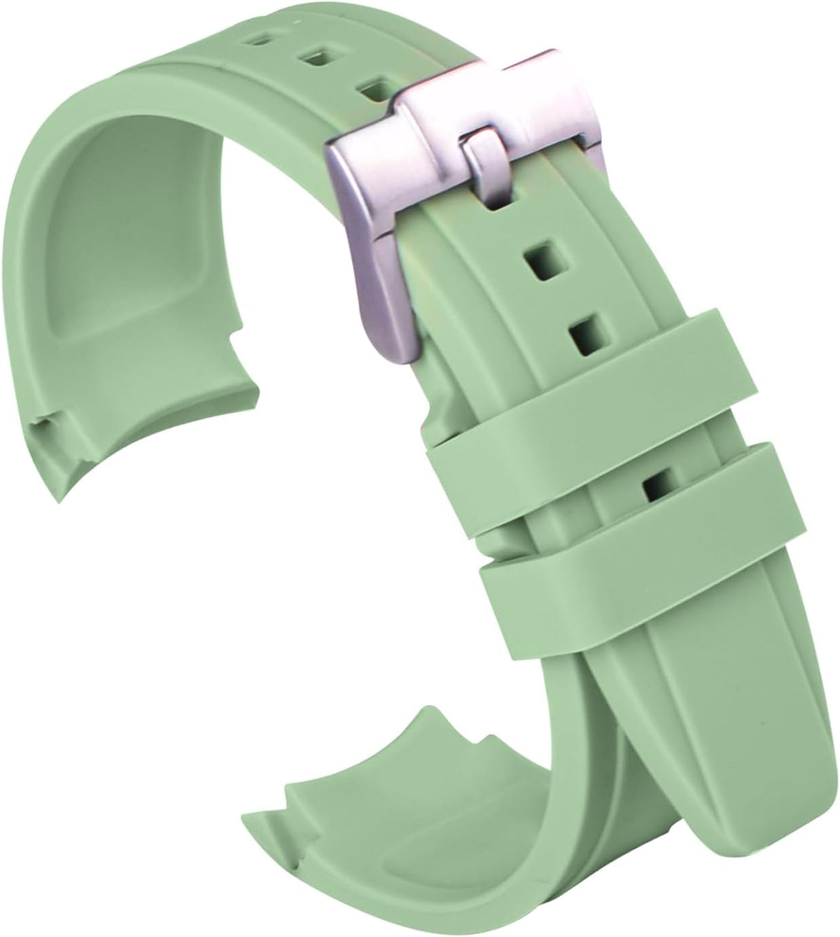 uEmoh Watch Band for Moonswatch, Curved No Gap Soft Silicone Omega X Swatch Moonwatch Strap, Speedmaster 20mm Watch, Quick Release Watch Replacement Strap Men Women - Image 9