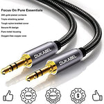 DuKabel 3.5mm male to male cable showing the durable metal housing