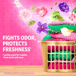 Gain floral scented imported laundry detergent pacs close up