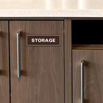 Storage room wall sign mounted on flat surface