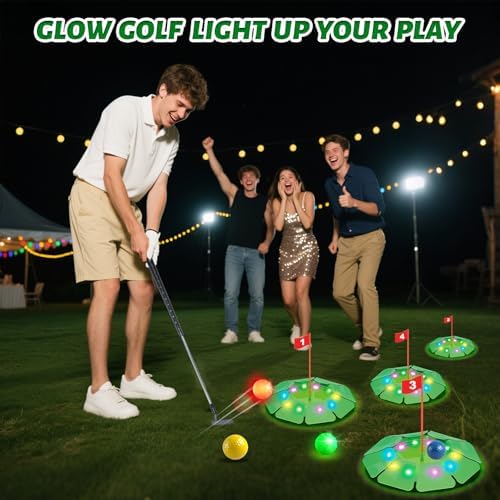 Vatos mini golf set components arranged for indoor play