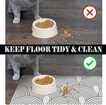 Ayiashiab pet feeding mat being wiped with damp cloth