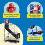 Close up of JOYIN height adjustable basketball hoop for kids