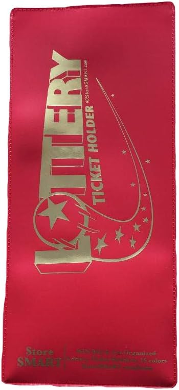 StoreSmart lotto ticket holder front view in red