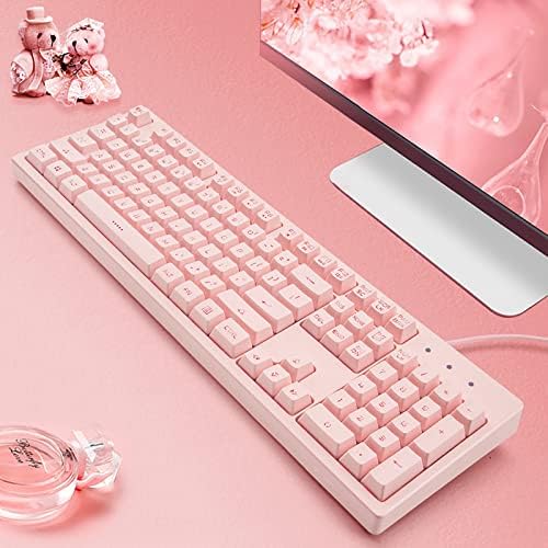 Basaltech pink keyboard showing 7-color LED backlight options