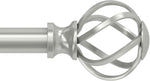 VOIIY silver curtain rod front view window treatment