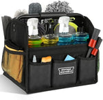 Heavy duty 600D fabric tool storage caddy with padded handle closeup