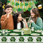 Baolaiballoon shamrock themed cups and dessert plates