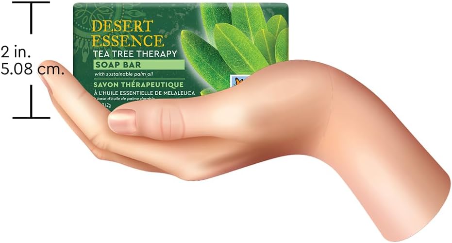 Desert Essence tea tree therapy soap bar side profile