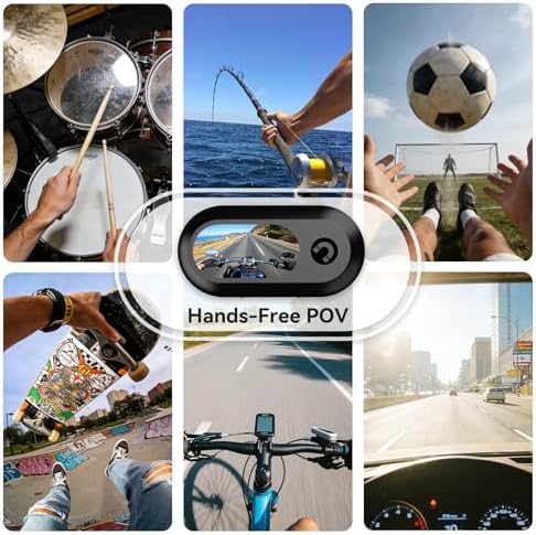 Xilecam 1080P Portable Camcorder attached to a clothing clip for hands-free POV recording.