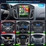 Jerqry touch screen replacement head unit with wireless CarPlay interface visible