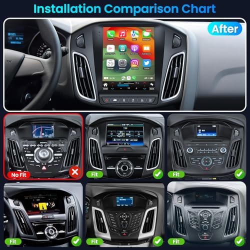 Jerqry touch screen replacement head unit with wireless CarPlay interface visible