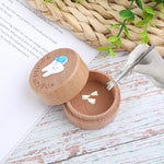 Aeaocvo baby tooth keepsake box showing original wood finish