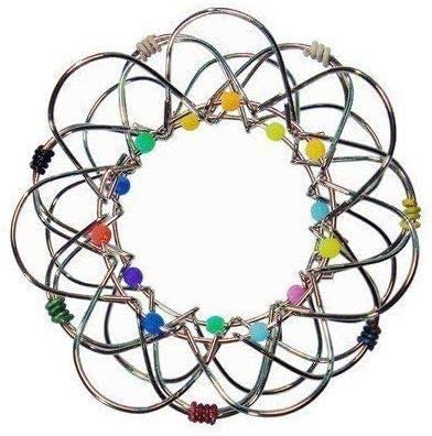 Schylling Flexi-Sphere sensory fidget toy front view showcasing silver wire and glass beads