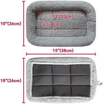 Enjoying Cat Mat Bed 10" x 15" Pet Bed with Pillow Around for Puppy Kitten Curled Sleeping Beds for Carrier/Crate Small Dog Cushion, Anti Skid Bottom, Small - Image 4