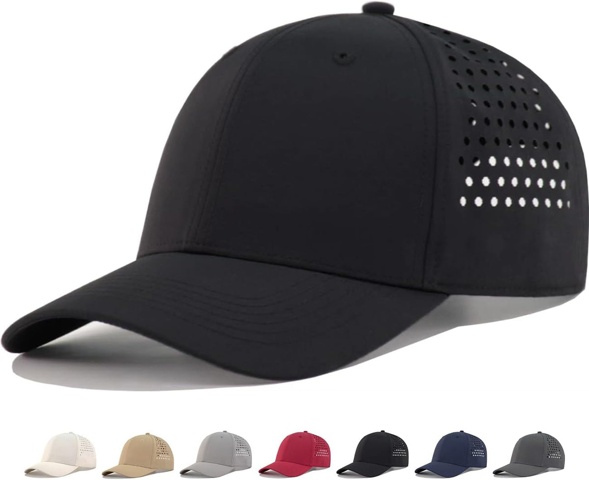 CYGTE black ball cap pre-curved visor detail